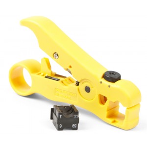 Hyperline HT-352 Универсальный инструмент для зачистки витой пары (UTP/STP), коаксиального кабеля RG-59/6/11/7, круглого и плоского телефонного кабеля Hyperline HT-352 Универсальный инструмент для зачистки витой пары (UTP/STP), коаксиального кабеля RG-59/6/11/7, круглого и плоского телефонного кабеля