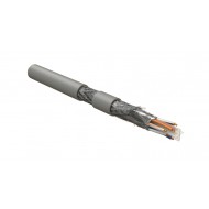 Hyperline ISFUTP4-C6-P24/19-PU-GY (500 м) Кабель для сетей Industrial Ethernet, категория 6, 4x2x24 AWG (19х0.12 мм), многопроволочные жилы (patch), SF/UTP, PU, серый