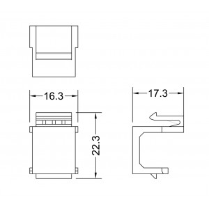 Hyperline KJ1-BL-WH Вставка-заглушка формата Keystone Jack, белая Hyperline KJ1-BL-WH Вставка-заглушка формата Keystone Jack, белая