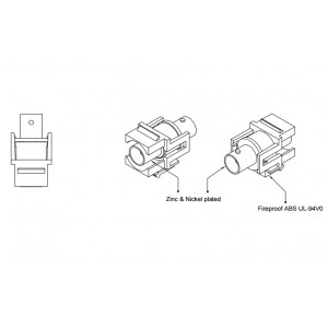 Hyperline KJ1-BNC-D-WH Вставка формата Keystone Jack с проходным адаптером BNC, D type, ROHS, белая Hyperline KJ1-BNC-D-WH Вставка формата Keystone Jack с проходным адаптером BNC, D type, ROHS, белая