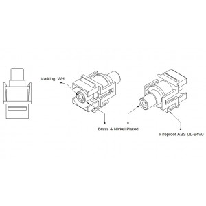 Hyperline KJ1-RCA/WH-D-WH Вставка формата Keystone Jack с проходным адаптером RCA (белый), D type, ROHS, белая Hyperline KJ1-RCA/WH-D-WH Вставка формата Keystone Jack с проходным адаптером RCA (белый), D type, ROHS, белая