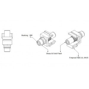 Hyperline KJ1-RCA/WH-HG-WH Вставка формата Keystone Jack с проходным адаптером RCA (белый), Hex. type, gold plated, ROHS, белая Hyperline KJ1-RCA/WH-HG-WH Вставка формата Keystone Jack с проходным адаптером RCA (белый), Hex. type, gold plated, ROHS, белая