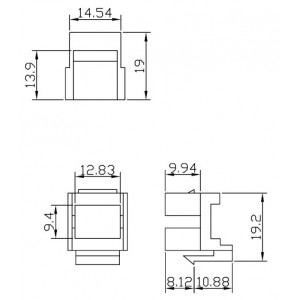 Hyperline KJ1-SC/DLC-WH Вставка формата Keystone Jack, для проходного адаптера SC или dLC Hyperline KJ1-SC/DLC-WH Вставка формата Keystone Jack, для проходного адаптера SC или dLC