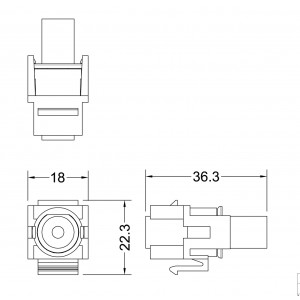 Hyperline KJ1-TRS-D3.5G-WH Вставка формата Keystone Jack с проходным адаптером TRS 3.5 мм, gold plated, ROHS, белая Hyperline KJ1-TRS-D3.5G-WH Вставка формата Keystone Jack с проходным адаптером TRS 3.5 мм, gold plated, ROHS, белая