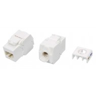 Hyperline KJ8-8P8C-C5e-180-TLS-WH Вставка Keystone Jack RJ-45(8P8C), категория 5e, тип 180 градусов, Toolless, белая