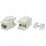 Hyperline KJ8-8P8C-C5e-180-WH Вставка Keystone Jack RJ-45(8P8C), категория 5e, тип 180 градусов, белая Hyperline KJ8-8P8C-C5e-180-WH Вставка Keystone Jack RJ-45(8P8C), категория 5e, тип 180 градусов, белая
