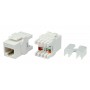 Hyperline KJ8-8P8C-C6-180-WH Вставка Keystone Jack RJ-45(8P8C), категория 6, тип 180 градусов, белая Hyperline KJ8-8P8C-C6-180-WH Вставка Keystone Jack RJ-45(8P8C), категория 6, тип 180 градусов, белая
