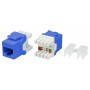 Hyperline KJ8-8P8C-C6A-180-BL Вставка Keystone Jack RJ-45(8P8C), категория 6a (10G), тип 180 градусов, синяя Hyperline KJ8-8P8C-C6A-180-BL Вставка Keystone Jack RJ-45(8P8C), категория 6a (10G), тип 180 градусов, синяя