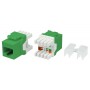 Hyperline KJ8-8P8C-C6A-180-GN Вставка Keystone Jack RJ-45(8P8C), категория 6a (10G), тип 180 градусов, зеленая Hyperline KJ8-8P8C-C6A-180-GN Вставка Keystone Jack RJ-45(8P8C), категория 6a (10G), тип 180 градусов, зеленая