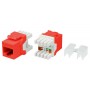 Hyperline KJ8-8P8C-C6A-180-RD Вставка Keystone Jack RJ-45(8P8C), категория 6a (10G), тип 180 градусов, красная Hyperline KJ8-8P8C-C6A-180-RD Вставка Keystone Jack RJ-45(8P8C), категория 6a (10G), тип 180 градусов, красная