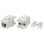 Hyperline KJ8-8P8C-C6A-180-WH Вставка Keystone Jack RJ-45(8P8C), категория 6a (10G), тип 180 градусов, белая Hyperline KJ8-8P8C-C6A-180-WH Вставка Keystone Jack RJ-45(8P8C), категория 6a (10G), тип 180 градусов, белая
