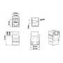Hyperline KJ9-8P8C-C6-90-BL Вставка Keystone Jack RJ-45(8P8C), категория 6, синяя Hyperline KJ9-8P8C-C6-90-BL Вставка Keystone Jack RJ-45(8P8C), категория 6, синяя