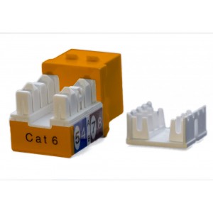 Hyperline KJ9-8P8C-C6-90-OR Вставка Keystone Jack RJ-45(8P8C), категория 6, оранжевая Hyperline KJ9-8P8C-C6-90-OR Вставка Keystone Jack RJ-45(8P8C), категория 6, оранжевая
