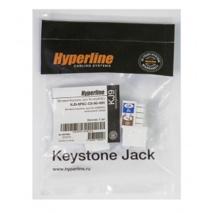Hyperline KJ9-8P8C-C6-90-WH Вставка Keystone Jack RJ-45(8P8C), категория 6, белая Hyperline KJ9-8P8C-C6-90-WH Вставка Keystone Jack RJ-45(8P8C), категория 6, белая