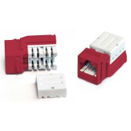 Hyperline KJNE-8P8C-C5e-90-RD Вставка Keystone Jack RJ-45(8P8C), категория 5e, 110 IDC, заделка с помощью NE-TOOL, красная
