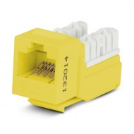 Hyperline KJNE-8P8C-C6-90-YL Вставка Keystone Jack RJ-45(8P8C), категория 6, 110 IDC, заделка с помощью NE-TOOL, желтая
