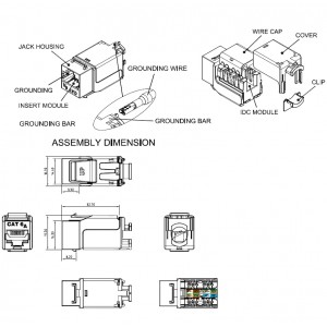 Hyperline KJNE-8P8C-C6A-90-SH-F-WH Вставка Keystone Jack RJ-45(8P8C), категория 6A, экранированная, 110 IDC, заделка с помощью NE-TOOL, белая Hyperline KJNE-8P8C-C6A-90-SH-F-WH Вставка Keystone Jack RJ-45(8P8C), категория 6A, экранированная, 110 IDC, заделка с помощью NE-TOOL, белая