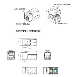 Hyperline KJNE-8P8C-C6A-90-WH Вставка Keystone Jack RJ-45(8P8C), категория 6A, 110 IDC, заделка с помощью NE-TOOL, белая Hyperline KJNE-8P8C-C6A-90-WH Вставка Keystone Jack RJ-45(8P8C), категория 6A, 110 IDC, заделка с помощью NE-TOOL, белая