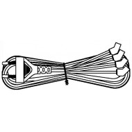 Hyperline KL-FCRD-4F-EU-1.8-BK Кабель питания для вентилятора 120x120x38 мм, 4 разъема под плоские контакты, с евровилкой без заземления, 1.8 м, черный