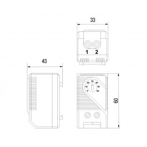 Hyperline KL-TRS-OP-060 Термостат нормально-разомкнутый 0-60°C для охлаждения, аналог KTS 011 Hyperline KL-TRS-OP-060 Термостат нормально-разомкнутый 0-60°C для охлаждения, аналог KTS 011
