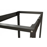 Hyperline ORK2A-2768-RAL9005 Открытая стойка 19-дюймовая (19), 27U, высота 1401 мм, двухрамная, ширина 550 мм, глубина регулируется 600-850 мм, цвет черный (RAL 9005)