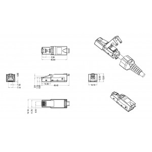 Hyperline PLUD-8P8C-S-C6-VL Разъем RJ-45 (8P8C) под витую пару, полевая заделка, категория 6, неэкранированный, для одножильного кабеля, зажимной (защелка) хвостовик, фиолетовый, IDC Hyperline PLUD-8P8C-S-C6-VL Разъем RJ-45 (8P8C) под витую пару, полевая заделка, категория 6, неэкранированный, для одножильного кабеля, зажимной (защелка) хвостовик, фиолетовый, IDC