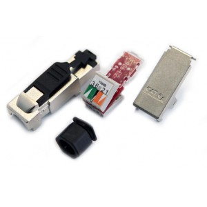 Hyperline PLUF-8P8C-S-C6-SH Разъем RJ-45 (8P8C) под витую пару, полевая заделка, категория 6, экранированный, для одножильного кабеля (внешний диаметр кабеля 6-8 мм, 23-26 AWG), накручивающийся хвостовик Hyperline PLUF-8P8C-S-C6-SH Разъем RJ-45 (8P8C) под витую пару, полевая заделка, категория 6, экранированный, для одножильного кабеля (внешний диаметр кабеля 6-8 мм, 23-26 AWG), накручивающийся хвостовик