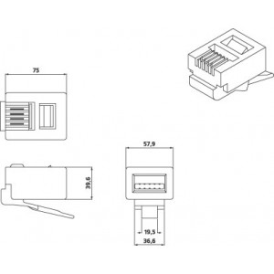 Hyperline PLUG-6P4C-P-C2-100 Телефонный разъем RJ-12(6P4C) (3 µ/ 3 микродюйма) (100 шт) Hyperline PLUG-6P4C-P-C2-100 Телефонный разъем RJ-12(6P4C) (3 µ/ 3 микродюйма) (100 шт)