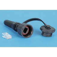 Hyperline PLUG-IE-8P8C-P-C5 Промышленный разъем RJ-45 (8P8C) под витую пару, IP67, категория 5e, с защитной крышкой