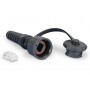 Hyperline PLUG-IE-8P8C-PV-C6 Промышленный разъем RJ-45 (8P8C) под витую пару, IP67, категория 6, с защитной крышкой Hyperline PLUG-IE-8P8C-PV-C6 Промышленный разъем RJ-45 (8P8C) под витую пару, IP67, категория 6, с защитной крышкой