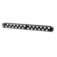 Hyperline PP2A-19-24S-8P8C-C5E-110 Патч-панель 19, 1U, с угловыми портами, 24 порта RJ-45, категория 5e, Dual IDC