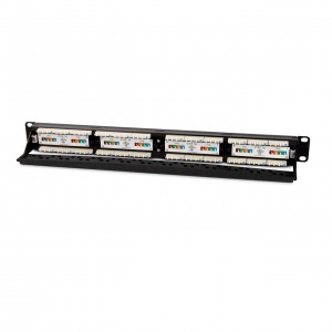 Hyperline PP2A-19-24S-8P8C-C5E-110 Патч-панель 19, 1U, с угловыми портами, 24 порта RJ-45, категория 5e, Dual IDC Hyperline PP2A-19-24S-8P8C-C5E-110 Патч-панель 19, 1U, с угловыми портами, 24 порта RJ-45, категория 5e, Dual IDC