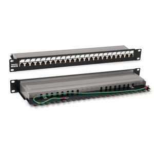 Hyperline PP3-19-24-8P8C-C5E-SH-110D Патч-панель 19, 1U, 24 порта RJ-45 полн. экран., категория 5e, Dual IDC, ROHS, цвет черный Hyperline PP3-19-24-8P8C-C5E-SH-110D Патч-панель 19, 1U, 24 порта RJ-45 полн. экран., категория 5e, Dual IDC, ROHS, цвет черный