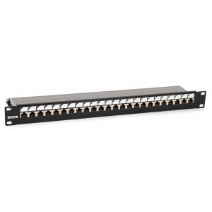 Hyperline PP3-19-24-8P8C-C5E-SH-110D Патч-панель 19, 1U, 24 порта RJ-45 полн. экран., категория 5e, Dual IDC, ROHS, цвет черный Hyperline PP3-19-24-8P8C-C5E-SH-110D Патч-панель 19, 1U, 24 порта RJ-45 полн. экран., категория 5e, Dual IDC, ROHS, цвет черный