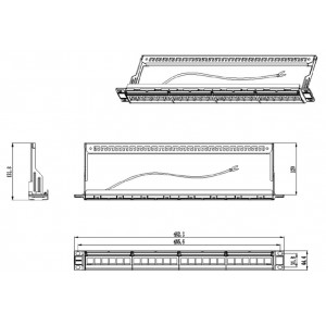 Hyperline PPBL6-19-24-RM Модульная патч-панель 19, 24 порта, 4 съемные панели по 6 модулей, 1U, для неэкранированных модулей, с задним кабельным организатором (без модулей) Hyperline PPBL6-19-24-RM Модульная патч-панель 19, 24 порта, 4 съемные панели по 6 модулей, 1U, для неэкранированных модулей, с задним кабельным организатором (без модулей)