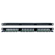 Hyperline PPHD-19-24-8P8C-C5E-110D Патч-панель высокой плотности 19, 0.5U, 24 порта RJ-45, категория 5E, Dual IDC