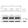 Hyperline PPHD-19-24-8P8C-C6-SH-110D Патч-панель высокой плотности 19, 0.5U, 24 порта RJ-45, категория 6, Dual IDC, экранированная Hyperline PPHD-19-24-8P8C-C6-SH-110D Патч-панель высокой плотности 19, 0.5U, 24 порта RJ-45, категория 6, Dual IDC, экранированная