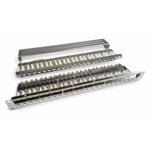 Hyperline PPHD-19-48-8P8C-C6A-SH-110D Патч-панель высокой плотности 19, 1U, 48 портов RJ-45, полный экран, категория 6A, Dual IDC Hyperline PPHD-19-48-8P8C-C6A-SH-110D Патч-панель высокой плотности 19, 1U, 48 портов RJ-45, полный экран, категория 6A, Dual IDC