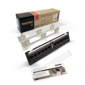 Hyperline PPW-12-8P8C-C5e Патч-панель настенная, 12 портов RJ-45(8P8C), категория 5е, с подставкой Hyperline PPW-12-8P8C-C5e Патч-панель настенная, 12 портов RJ-45(8P8C), категория 5е, с подставкой