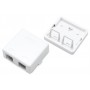 Hyperline SBB3-2-WH Корпус настенной розетки для установки 2-х вставок типа Keystone Jack, белый Hyperline SBB3-2-WH Корпус настенной розетки для установки 2-х вставок типа Keystone Jack, белый