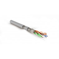 Hyperline SFTP4-C7A-S23-IN-LSZH-GY-500 (500 м) Кабель витая пара, экранированная S/FTP, категория 7A (1000MHz), 4 пары (23 AWG), одножильный (solid), LSZH (нг(А)-HF), серый