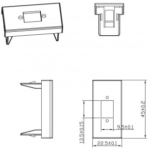 Hyperline SIP2-1SC/DLC-M45-22.5 Вставка 45x22,5 (аналог Mosaic) для 1 симплексного SC/DLC адаптера, белая Hyperline SIP2-1SC/DLC-M45-22.5 Вставка 45x22,5 (аналог Mosaic) для 1 симплексного SC/DLC адаптера, белая