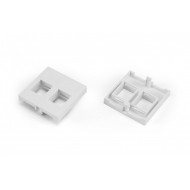 Hyperline SIP2-2N-M45-45 Вставка 45x45 (аналог Mosaic) для 2х модулей формата Keystone Jack, ROHS, белая