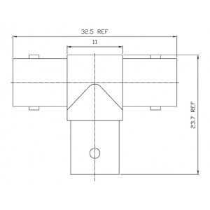 Hyperline TAD-BNC-F-2BNC-F BNC T-коннектор Hyperline TAD-BNC-F-2BNC-F BNC T-коннектор