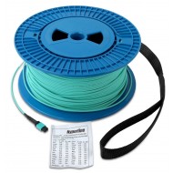 Hyperline TC-DT-504-1xMPOF12/PX-1xMPOF12/PY-IN-40M-LSZH-AQ (TC-504-12F-MTPF-MTPF-IN-LSZH-40M) Кабельная волоконно-оптическая транковая сборка, MPO (мама)-MPO (мама), 12 волокон, комплект для протяжки, LSZH, 50/125 (OM4), 40/100G, 40 м