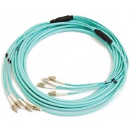 Hyperline TC-MC3-503-1xMPOF12/PX-12хLC/PX-IN-1/15M-LSZH-AQ Транковая сборка, 1хMPO(мама) - 12xLC, 12 волокон, 50/125 (OM3), 10G, LSZH, 15 м, длина фуркации 1 м