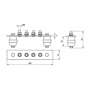 Hyperline TGRB-SET Комплект заземления для шкафов (шина заземления+винты) Hyperline TGRB-SET Комплект заземления для шкафов (шина заземления+винты)