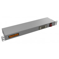 Hyperline TMPY2-230V-RAL7035 Микропроцессорная контрольная панель,1U, для всех шкафов 19, подключение до двух устройств, датчик температуры, кабель питания 1.8 м, цвет серый (RAL 7035)
