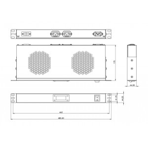 Hyperline TRFA-MICR-2F-RAL7035 Модуль вентиляторный 19, 1U, глубиной 170мм, с термостатом и 2-мя вентиляторами, номинальная мощность 35.20 Вт, датчик температуры, кабель питания C13-Schuko 1.8м, цвет серый (RAL 7035) Hyperline TRFA-MICR-2F-RAL7035 Модуль вентиляторный 19, 1U, глубиной 170мм, с термостатом и 2-мя вентиляторами, номинальная мощность 35.20 Вт, датчик температуры, кабель питания C13-Schuko 1.8м, цвет серый (RAL 7035)