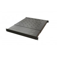 Hyperline TSD3H-1U-650/1100-RAL9005 Полка c 19 креплением, раздвижная, 1U, с регулируемой глубиной установки от 650 мм до 1100 мм, нагрузка до 220 кг, для установки в шкафы глубиной 800-1200 мм, цвет черный